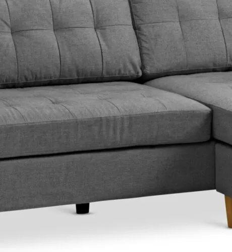Sofá FALSLEV chaise longue tela gris en Gris - Sillones y sofás, Uruguay | JYSK