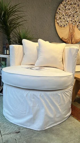 Butaca Ozark Genova 1 Cuerpo Tela Diseño Moderno A Elección A Eleccion en Blanco - Sillones y sofás, Uruguay | Ozark Home, vista 3