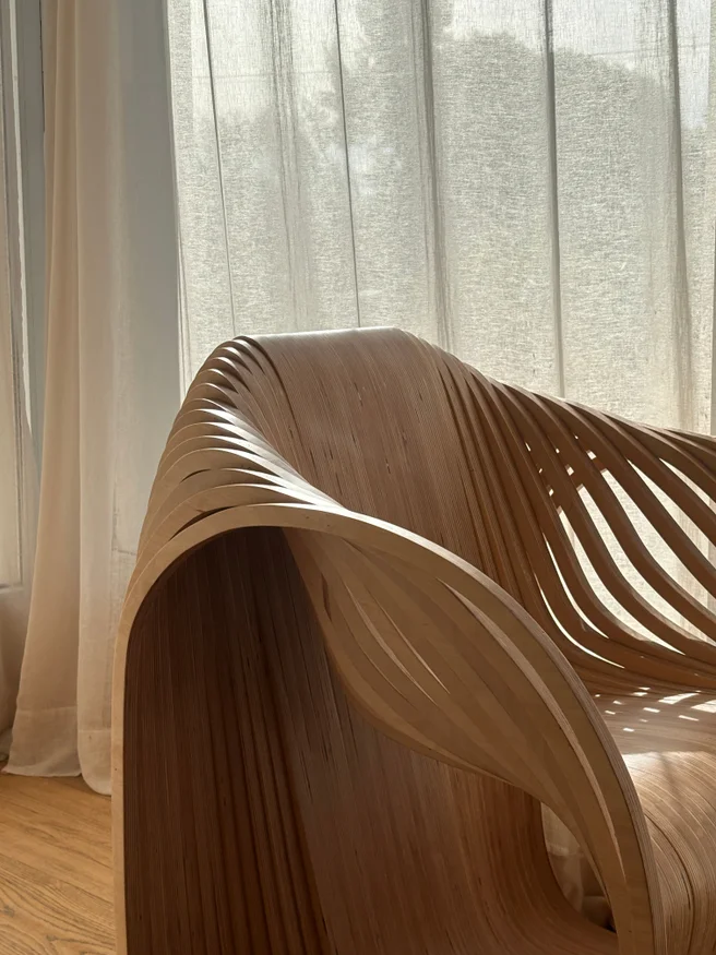 Poltrona Artemisa en Madera natural - Butacas, banquetas y puffs, Uruguay | La Pieza, vista 2