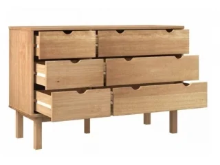 Comoda 6C Mel/Gris Linea Nordica en Madera Maciza en Mel/Blanco - Cómodas, Uruguay | Quesal, vista 15