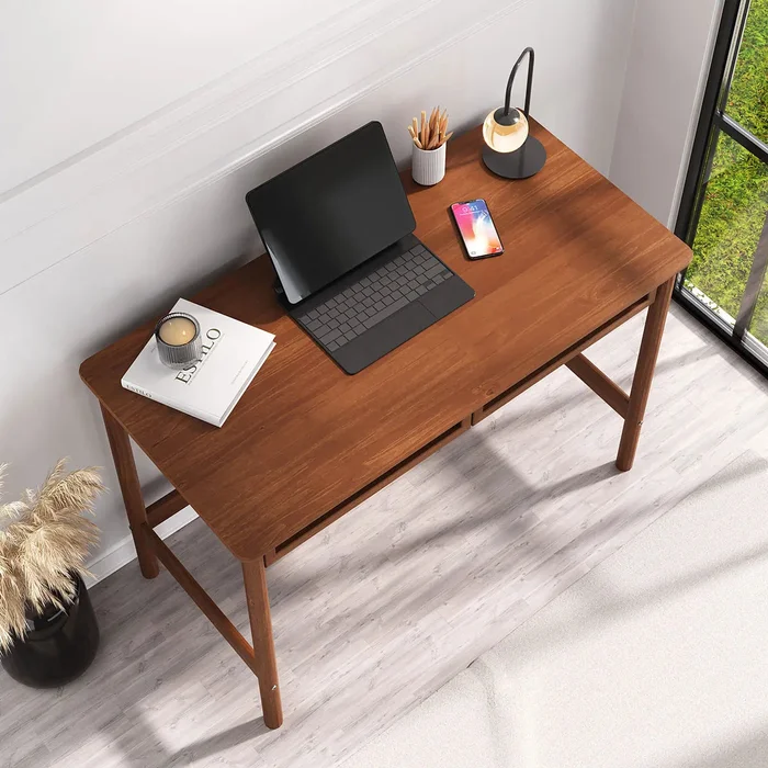 Escritorio 110cm Ratan Bilbao - Madera Maciza en Madera natural - Escritorios, Uruguay | Balton, vista 12