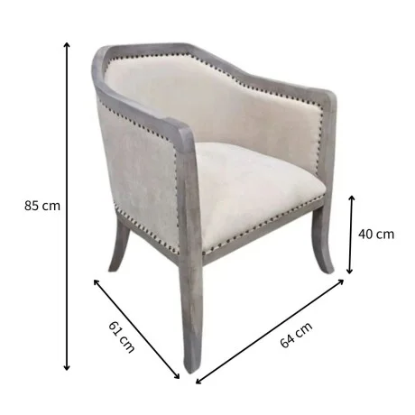Butaca Elizabeth en Beige - Butacas, banquetas y puffs, Uruguay | La Cueva Muebles, vista 12