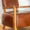BUTACA WOOLY - WALNUT Y CUERO ITALIANO ENVEJECIDO - Butacas, banquetas y puffs, Uruguay | La Iberica, vista 13 de 22