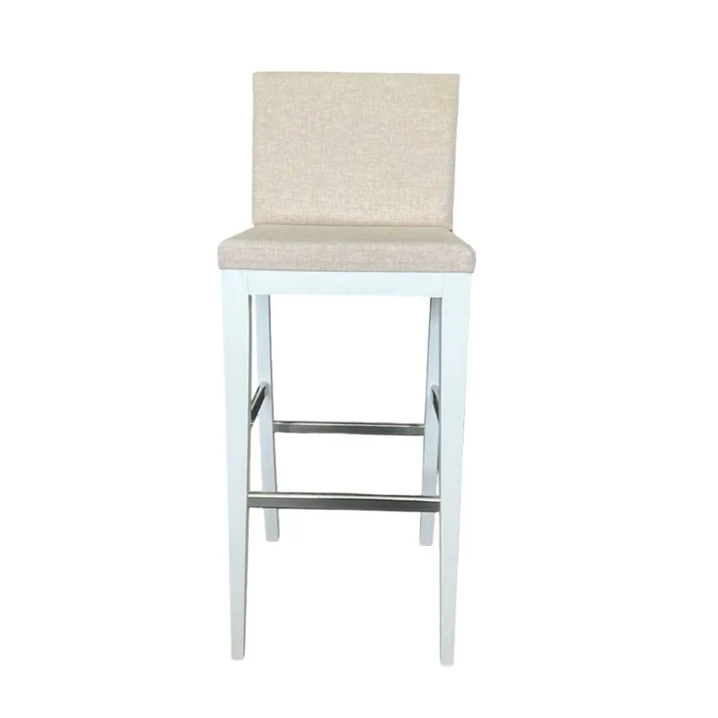 Banco para barra - Tapizado tela beige - PRODUCTO CON DETALLES - en Beige - Butacas, banquetas y puffs, Uruguay | Champagne Home, vista 3
