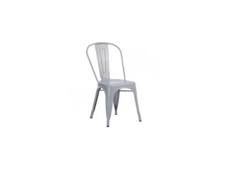 Silla Tolix Gris en Blanco - Mesas de comedor, Uruguay | Que Sal Muebleria, vista 3