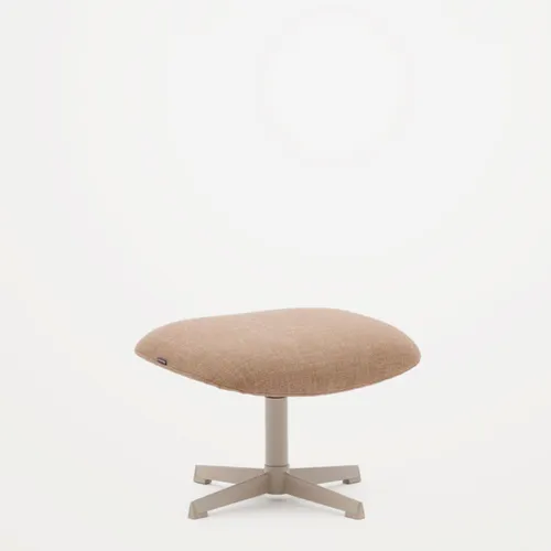 Reposapiés Jaspe - marrón claro y metal con acabado gris FSC 100% en Marrón - Butacas, banquetas y puffs, Uruguay | Kavehome