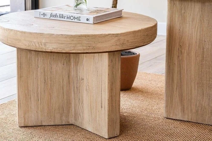 MESA LATERAL DUA - OLMO en Madera natural - Mesas de living, Uruguay | La Iberica