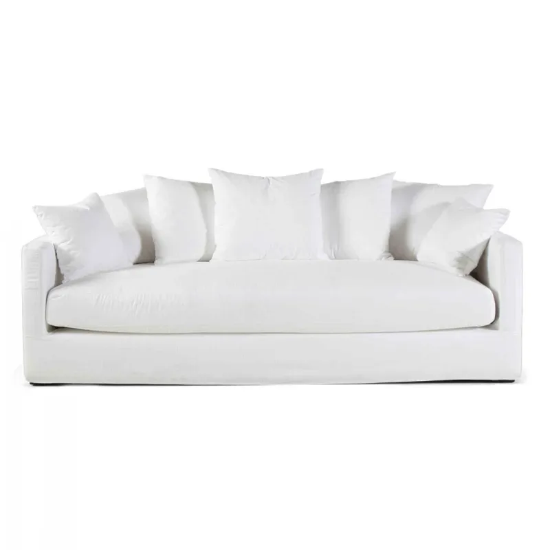 SOFA LYON 3 PLAZAS TELA ZENITH NIEVE 240X100X70H CM - Sillones y sofás, Uruguay | Vinibel