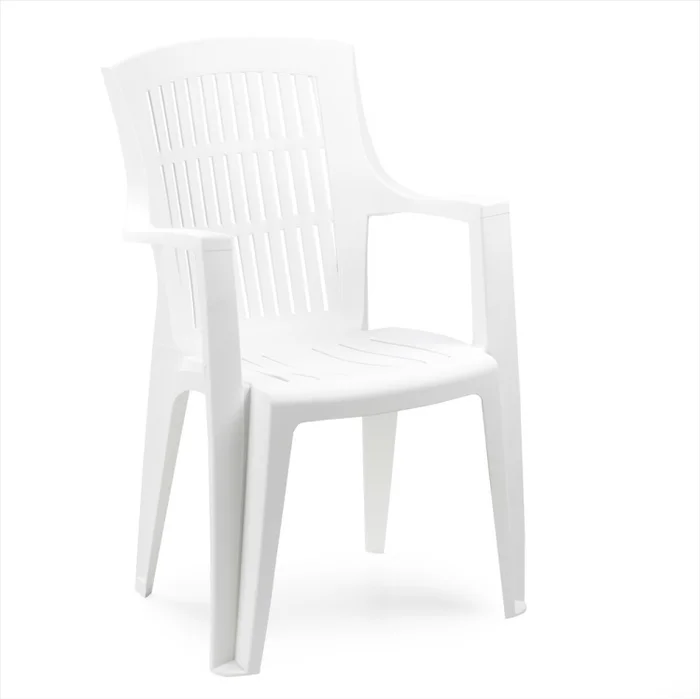 SILLA DE PVC APILABLE ARPA BLANCA A5824 en Blanco - Muebles para el exterior, Uruguay | Alfa Ventas