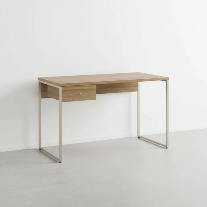 Escritorio Mdf-y-metal Voss en Beige - Escritorios, Uruguay | Divino