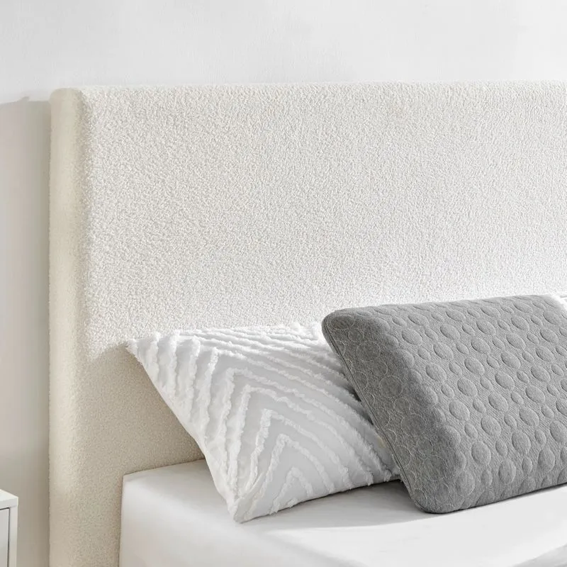 Respaldo de cama tapizado bucle en Blanco - Dormitorio, Uruguay | Pieza Clave