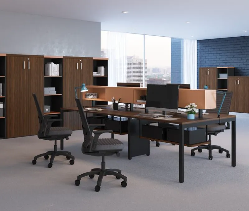 Plataforma recta A PEDIDO, varios puestos de trabajo Linea Concept en Negro - Escritorios y sillas de escritorio, Uruguay | World Vigo