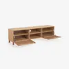 Mueble TV Beyla 2 puertas de madera maciza y chapa de roble 180x49,5 cm FSC 100% FSC 100% en Madera natural - Muebles para TV, Uruguay | Kavehome, vista 4 de 10