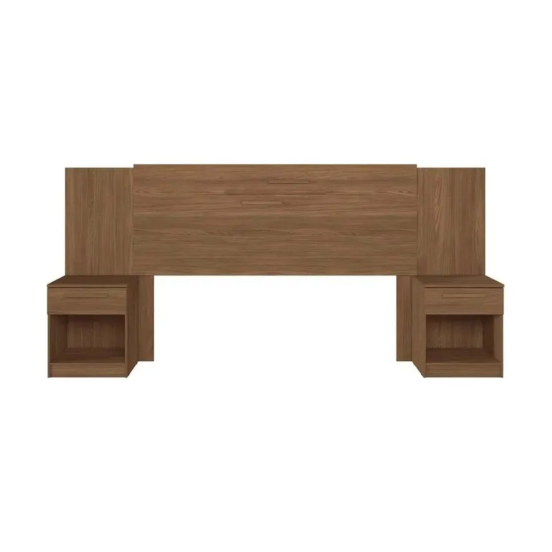 Respaldo Dormitorio 2 Plazas Queen Mesas De Luz 1 Cajon en Jatobá - Respaldos de cama, Uruguay | Muebles Express
