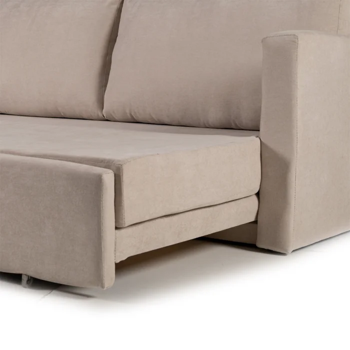 Sofá Cama Lucca - Tela Microfibra - Berlin 02 (Beige) en Beige - Sillones y sofás, Uruguay | Nyr, vista 4