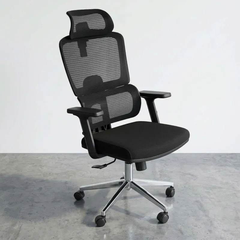 Silla De Oficina Malla Negro Aeris en Negro - Escritorios y sillas de escritorio, Uruguay | Divino
