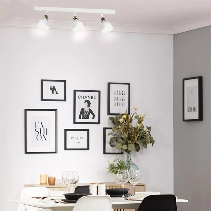 Lámpara De Techo Oxford Triple Blanco en Blanco - Lámparas colgantes, Uruguay | Serlux, vista 7