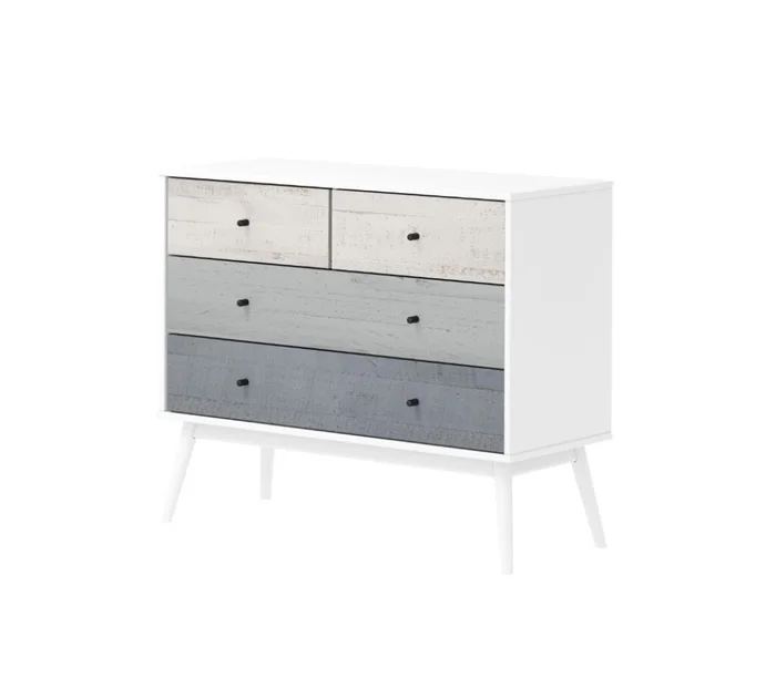Comoda 4 Cajones - Linea Denver en Multicolor - Cómodas, Uruguay | Rústico Hogar