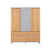 Ropero 3 Puertas - Madera Maciza Pino/Gris - Square en Multicolor - Roperos y placares, Uruguay | Rústico Hogar, vista 3 de 5