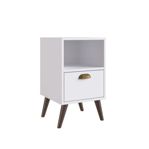Mesa De Luz Living Dormitorio 1 Cajon Auxiliar Mesita en Blanco - Sillas, Uruguay | Soy Hogar