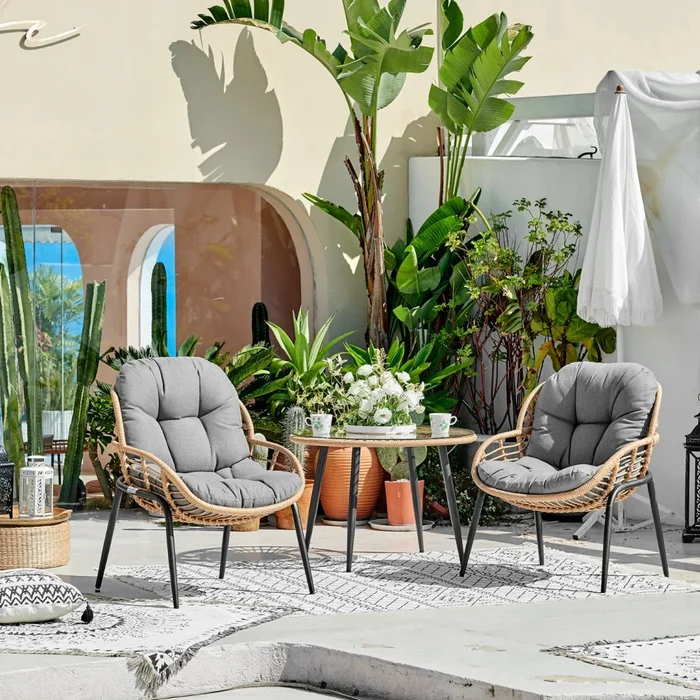 Juego Muebles De Jardin Patagonia - Gris en Gris - Muebles para el exterior, Uruguay | Ecowood, vista 2