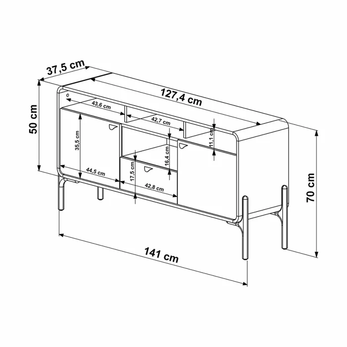 Rack Select - Natural en Marrón - Muebles para TV, Uruguay | Nyr, vista 5