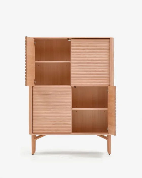 Aparador Lenon - 4 puertas madera maciza y chapa de roble 104,5 x 144 cm FSC MIX Credit en Madera natural - Aparadores y recibidores, Uruguay | Kavehome, vista 8