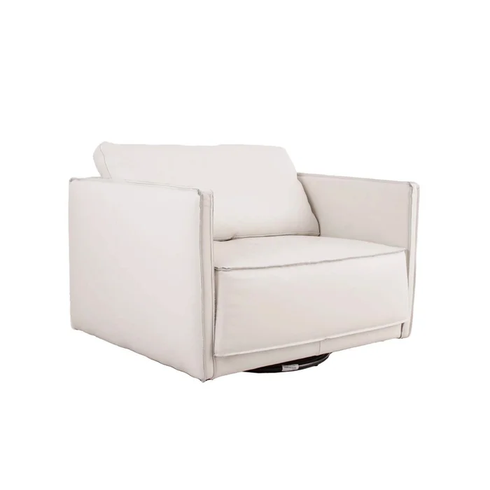 Butaca 1 Cuerpo Cuero-100-natural Blanco Romeo Tp2 Grano en Blanco - Sillones y sofás, Uruguay | Divino, vista 2