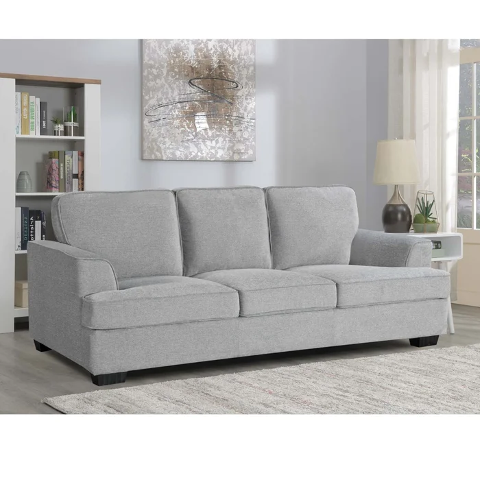 Sofá 3 Cuerpos Tela Gris Austin en Gris - Sillones y sofás, Uruguay | Divino, vista 8
