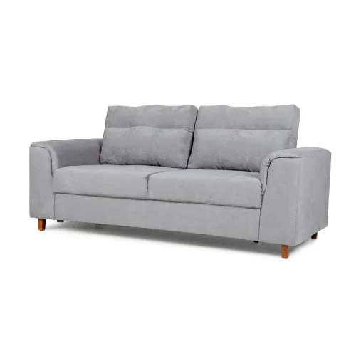 Sofá Aston (Outlet) - Tela Microfibra - 3 cuerpos - Berlin 05 (Ceniza) en Gris - Sillones y sofás, Uruguay | NYR