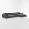 Sofá con chaise DUNA CUERO GRIS DERECHO - Sillones y sofás, Uruguay | Viasono, vista 2 de 4
