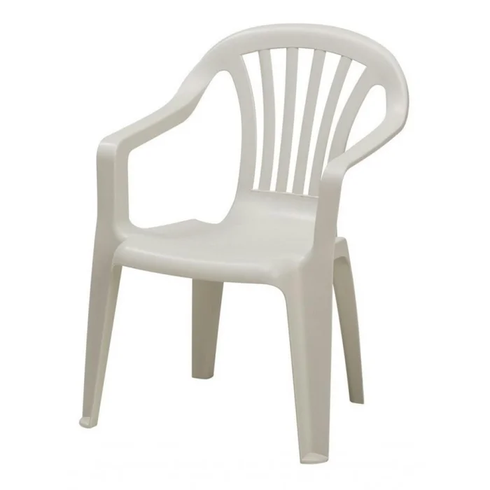 SILLA DE PVC CON POSABRAZOS BLANCA KING en Blanco - Muebles para el exterior, Uruguay | Alfa Ventas