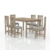 MH- JUEGO DE COMEDOR ITALIA 6 SILLAS EUCALIPTO RUSTICO - Mesas de comedor, Uruguay | Alfa Ventas, vista 2 de 4