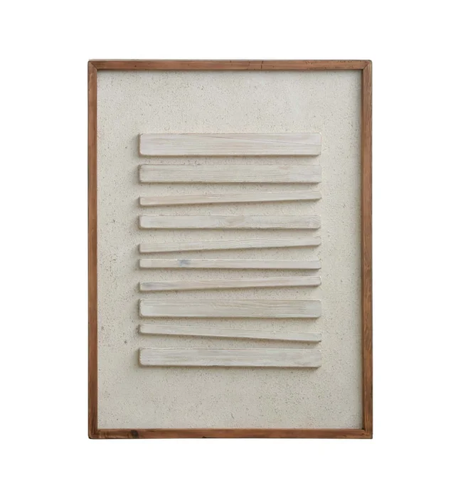 Cuadro Madera Natural-beige Fe8705 en Blanco - Decoración de pared, Uruguay | Divino