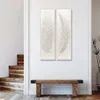 CUADRO 90x30cm MARCO HOJA BLANCO Y NEGRO 1 en Blanco - Decoración de pared, Uruguay | Decohogar, vista 2 de 2