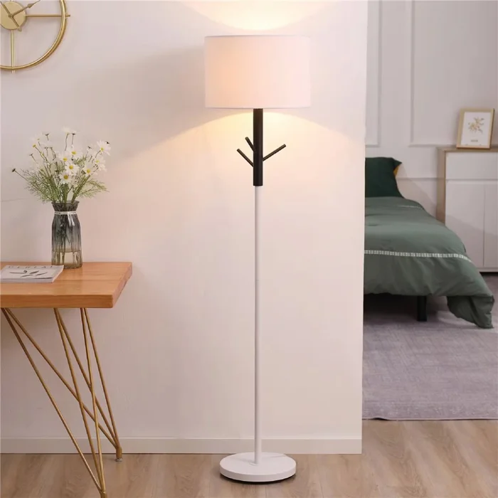 LAMPARA DE PIE D38x160CM TELA/METAL BLANCO en Blanco - Lámparas de pie, Uruguay | Koz, vista 2