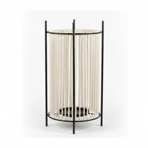 FANAL CILINDRICO METAL/CUERDA D17x34CM - Jarrones, Uruguay | Decohogar