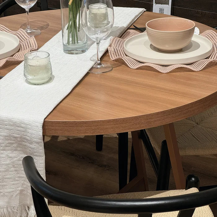 Mesa de Comedor Redonda - Atix - Rose en Madera natural - Mesas de comedor, Uruguay | Ecowood, vista 2