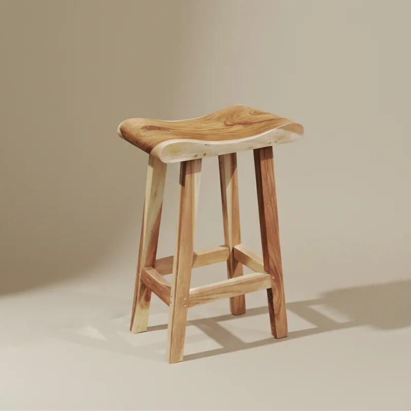 Taburete de Teca Baik | Casakos en Madera natural - Butacas, banquetas y puffs, Uruguay | Casakos, vista 7