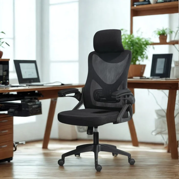 Silla De Oficina - Ejecutiva Ergonómica en Negro - Escritorios y sillas de escritorio, Uruguay | Rústico Hogar, vista 2