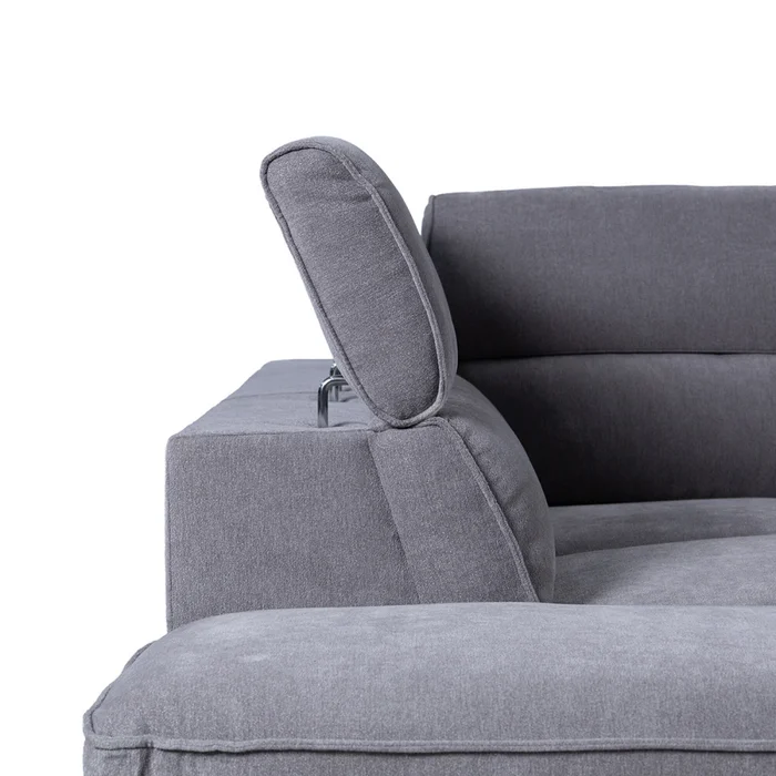 Rinconera Versatile - Tela Microfibra - Chaise Izquierdo - 6686-7 Gris en Gris - Sillones y sofás, Uruguay | Nyr, vista 5