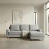 Rinconera Lucci - Tela Microfibra - Chaise derecho - Berlin 05 (Ceniza) en Beige - Sillones y sofás, Uruguay | NYR, vista 2 de 7