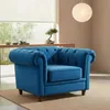 Sofa 1 cuerpo Clasico - Tapizada tela Turquesa en Turquesa - Butacas, banquetas y puffs, Uruguay | Champagne Home, vista 3 de 3