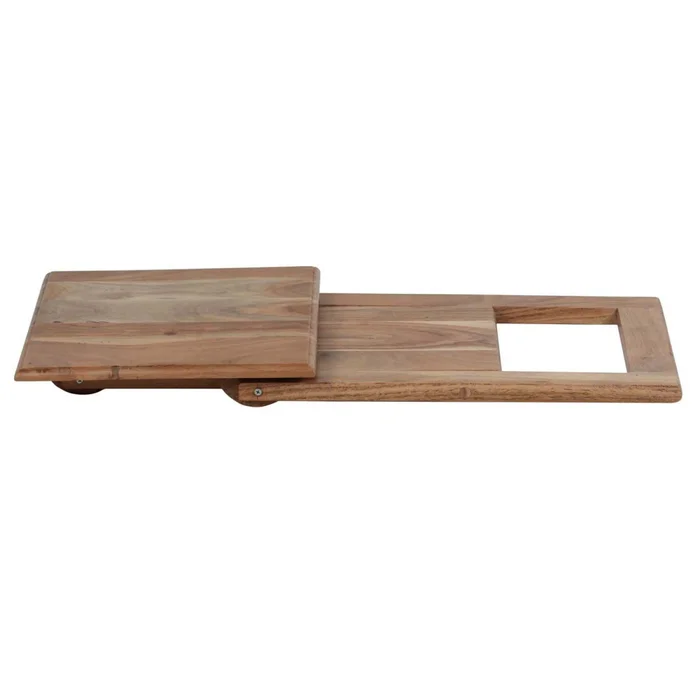 Mesa Auxiliar Madera Marron Plegable Castaño en Marrón - Mesas de living, Uruguay | Divino, vista 6