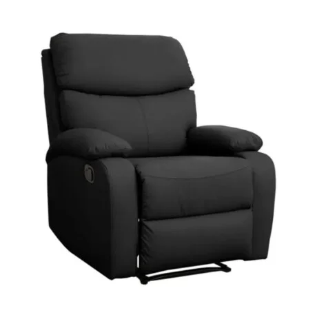 Sillón Reclinable 1 Cuerpo Negro en Negro - Sillones y sofás, Uruguay | La Cueva Muebles, vista 5