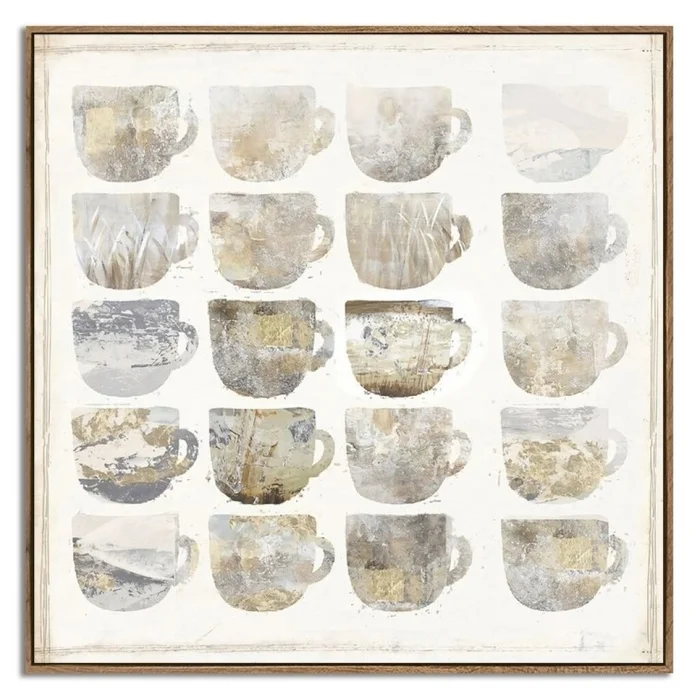 CUADRO CANVAS 40x40cm MARCO CAFÉ PASTELES en Multicolor - Decoración de pared, Uruguay | Decohogar