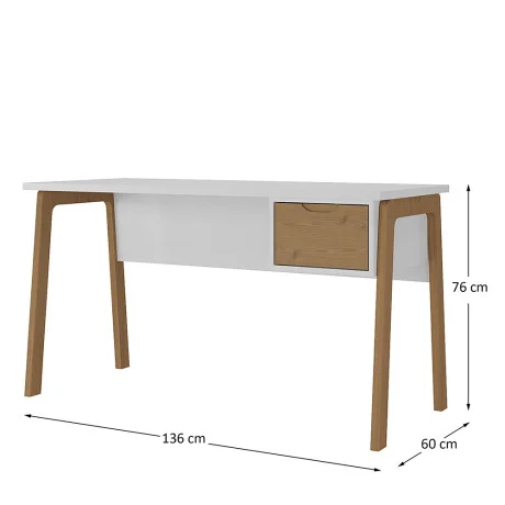 Escritorio Linea Veneza - Blanco/Miel en Multicolor - Escritorios, Uruguay | La Cueva Muebles, vista 10