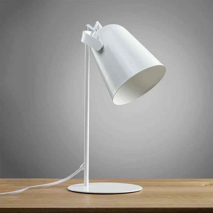 Lámpara de Mesa Broadway Blanco en Blanco - Lámparas de mesa, Uruguay | Serlux, vista 2