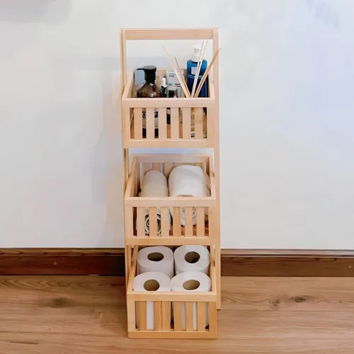 Organizador de bambú en Madera natural - Decoración, Uruguay | Decoramuss