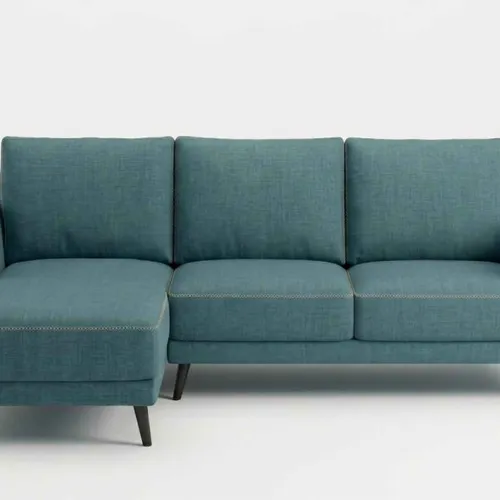 Sofa con Chaise MORGAN - Petróleo en Azul - Sillones y sofás, Uruguay | Finkel
